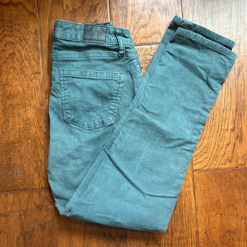 american eagle green corduroy pants